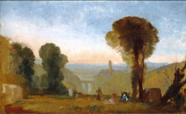 Italian Landscape With Bridge And Tower by Joseph Mallord William Turner