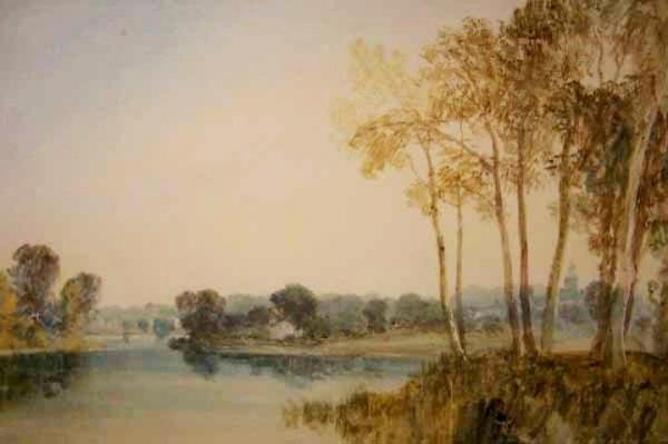 Landscape With Trees By The River Thames by Joseph Mallord William Turner
