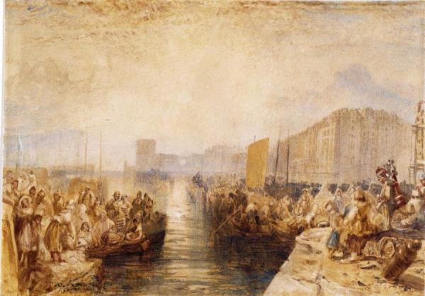 Le Havre, Sunset by Joseph Mallord William Turner