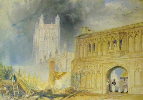 Malvern Abbey And Gate, Worcestershire by Joseph Mallord William Turner