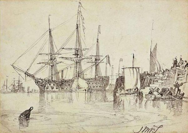 Man Of War by Joseph Mallord William Turner