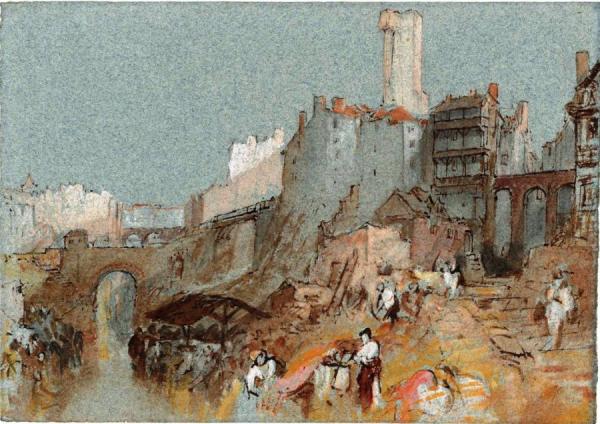 Nantes, The Banks Of The River Erdre And The Pont Sauvetot by Joseph Mallord William Turner