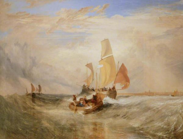 'now For The Painter' (rope) - Passengers Going On Board by Joseph Mallord William Turner
