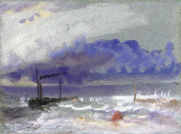Off Yarmouth - A Steamship Off The Coast In Rough Weather by Joseph Mallord William Turner