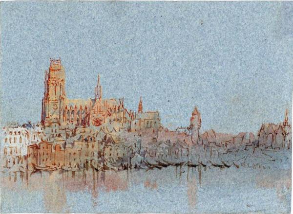 Orléans, Cathedral From The Left Bank Of The Loire by Joseph Mallord William Turner Oil Painting Reproductions