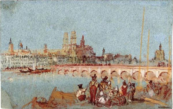 Orléans, The Bridge With The Cathedral by Joseph Mallord William Turner