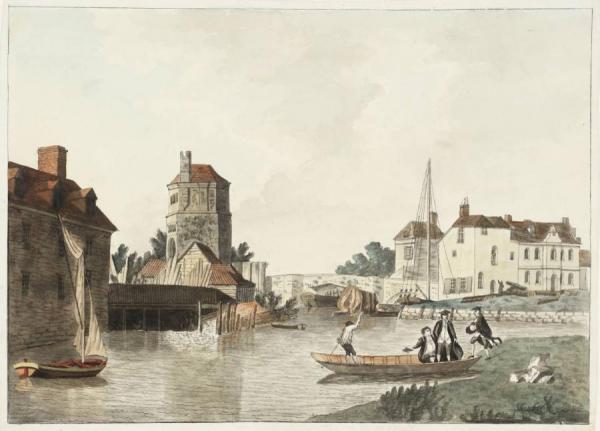 Oxford, Folly Bridge And Bacon's Tower by Joseph Mallord William Turner