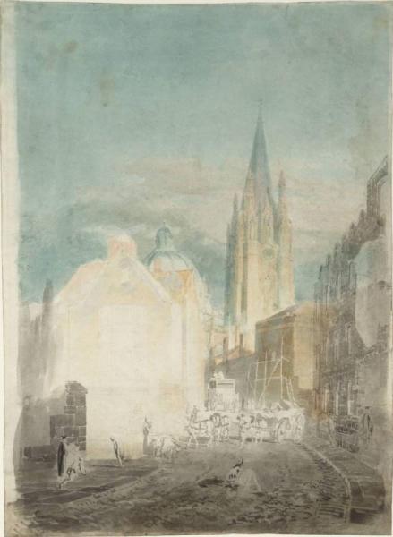 Oxford, St Mary's And The Radcliffe Camera From Oriel Lane by Joseph Mallord William Turner