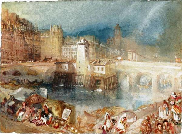 Paris, The Hôtel De Ville And Pont D'arcole by Joseph Mallord William Turner Oil Painting Reproductions