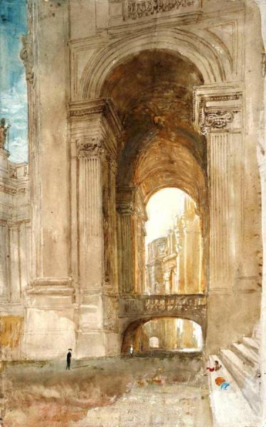 Part Of The Façade Of St Peter's, Rome, With The Arco Delle Campane by Joseph Mallord William Turner