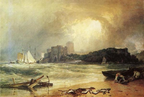 Pembroke Caselt, South Wales: Thunder Storm Approaching by Joseph Mallord William Turner