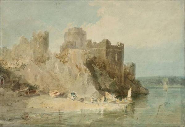 Pembroke Castle From The River, With Figures And Boats by Joseph Mallord William Turner