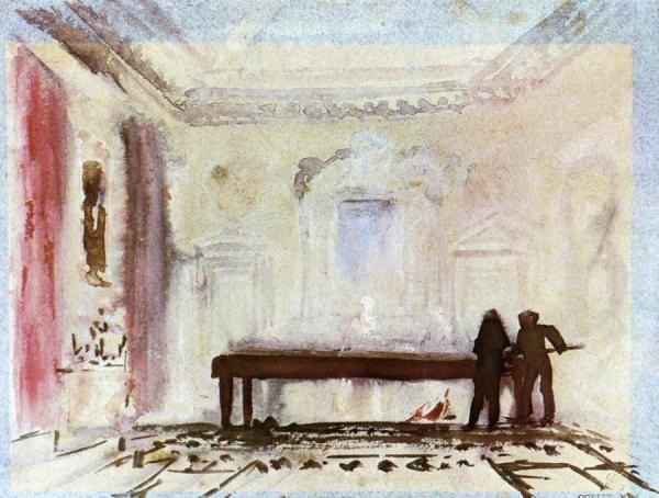 Playing Billiards, Petworth by Joseph Mallord William Turner