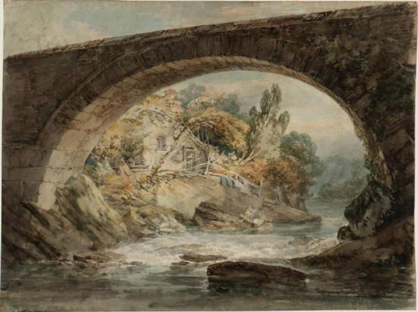 Rhayader Gwy Bridge Over The River Wye by Joseph Mallord William Turner Oil Painting Reproductions