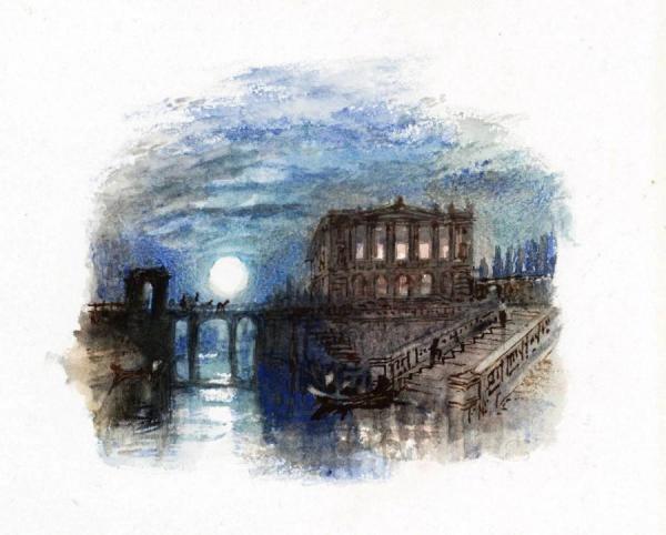 Rogers's 'italy' - A Villa On The Night Of A Festa Di Ballo by Joseph Mallord William Turner