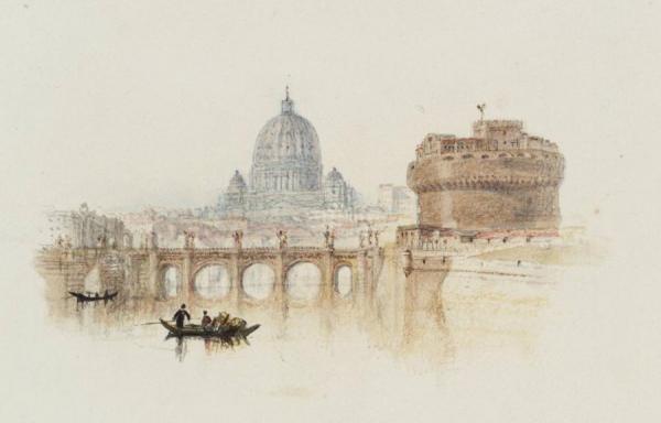 Rogers's 'italy' - Castle Of St Angelo, Rome by Joseph Mallord William Turner