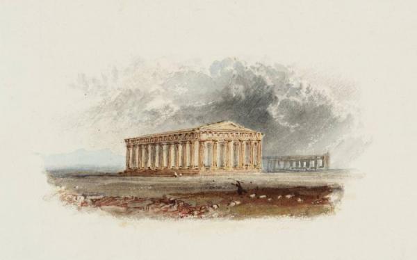 Rogers's 'italy' - Temples Of Paestum by Joseph Mallord William Turner Oil Painting Reproductions