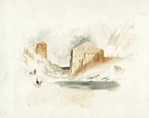 Rogers's 'italy' - The Hospice. Great St Bernard With The Lake by Joseph Mallord William Turner