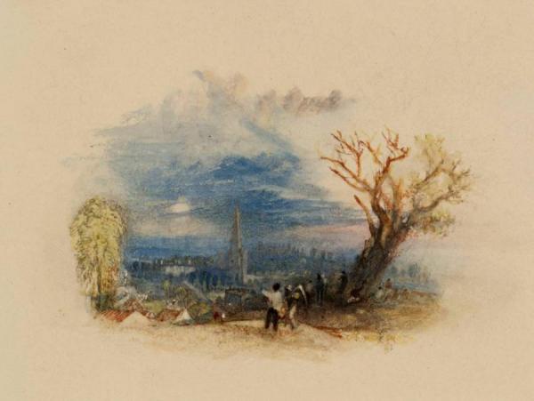 Rogers's 'poems' - A Village At Evening by Joseph Mallord William Turner Oil Painting Reproductions