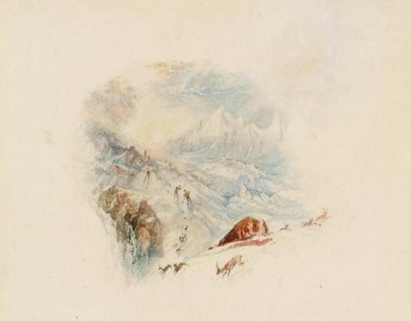 Rogers's 'poems' - The Alps At Daybreak by Joseph Mallord William Turner Oil Painting Reproductions