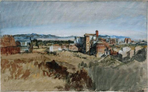 Rome, View Of Santi Giovanni E Paolo From The Palatine Hill by Joseph Mallord William Turner