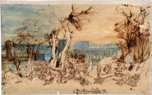 Rome, View Of The Colosseum From The Palatine Hill by Joseph Mallord William Turner
