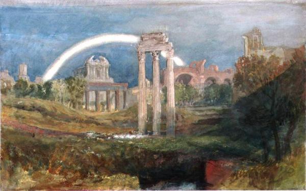 Rome, View Of The Forum With A Rainbow by Joseph Mallord William Turner