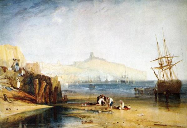 Scarborough Town And Castle: Morning: Boys Catching Crabs by Joseph Mallord William Turner Oil Painting Reproductions