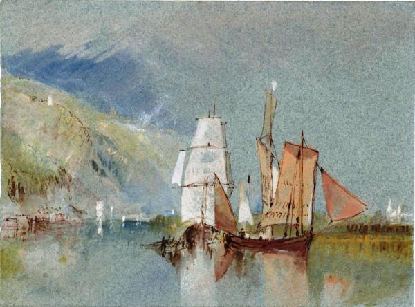 Shipping On The Seine, Near Jumièges by Joseph Mallord William Turner