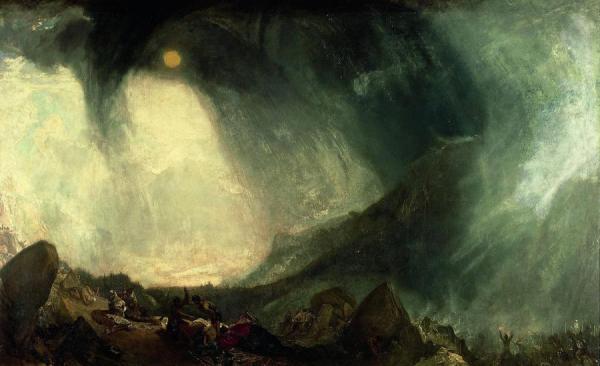 Snow Storm: Hannibal And His Army Crossing The Alps by Joseph Mallord William Turner