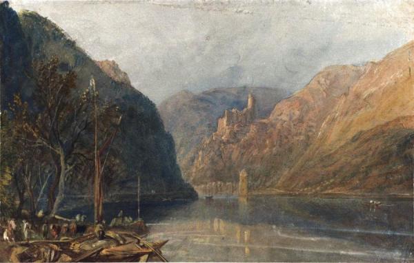 St Goarhausen And Katz Castle by Joseph Mallord William Turner