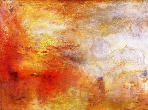 Sun Setting Over A Lake by Joseph Mallord William Turner Oil Painting Reproductions