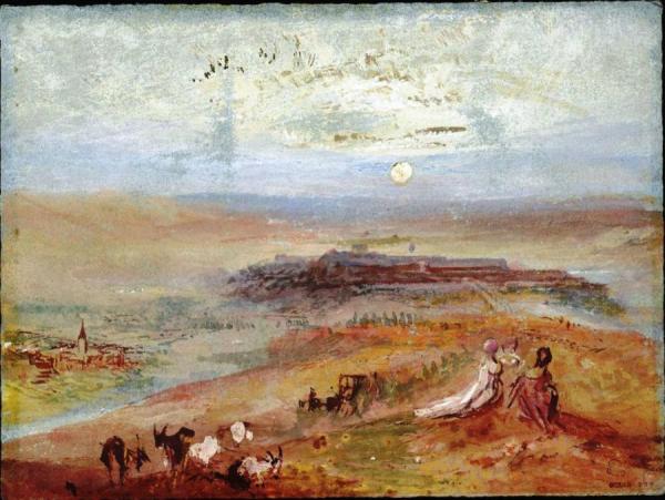 Sunrise Over Plain, With Figures by Joseph Mallord William Turner Oil Painting Reproductions