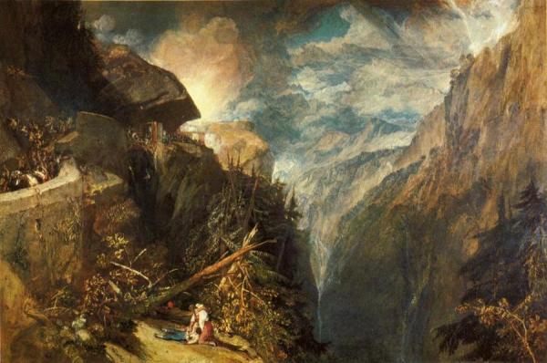 The Battle Of Fort Rock, Val D'aouste, Piedmont by Joseph Mallord William Turner