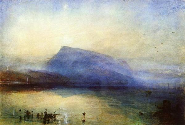 The Blue Rigi: Lake Of Lucerne - Sunrise by Joseph Mallord William Turner