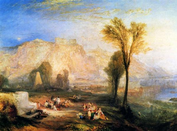 The Bright-stone Of Honour (ehrenbreitstein) And Tomb Of Marceau, From Byron's 'childe Harold' by Joseph Mallord William Turner Oil Painting Reproductions