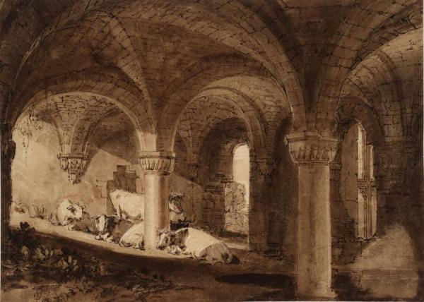 The Crypt Of Kirkstall Abbey by Joseph Mallord William Turner