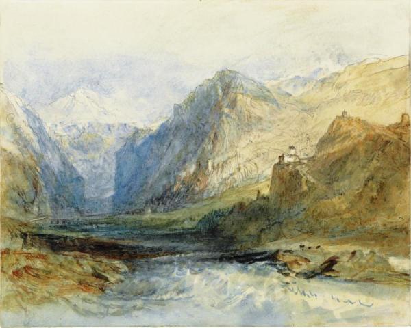 The Domleschg Valley, Looking North To The Gorge At Rothenbrünnen by Joseph Mallord William Turner
