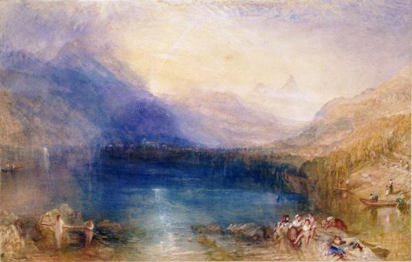 The Lake Of Zug, Early Morning by Joseph Mallord William Turner