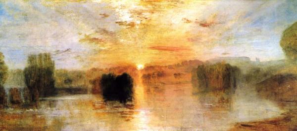 The Lake, Petworth, Sunset; Sample Study by Joseph Mallord William Turner