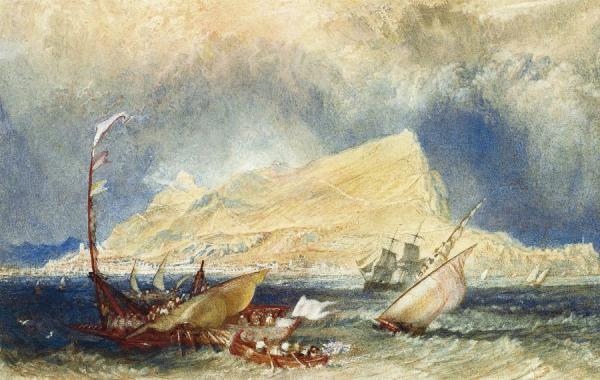 The Rock Of Gibraltar, With Shipping In The Foreground by Joseph Mallord William Turner Oil Painting Reproductions