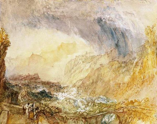 The St Gothard Pass At The Devil's Bridge by Joseph Mallord William Turner Oil Painting Reproductions