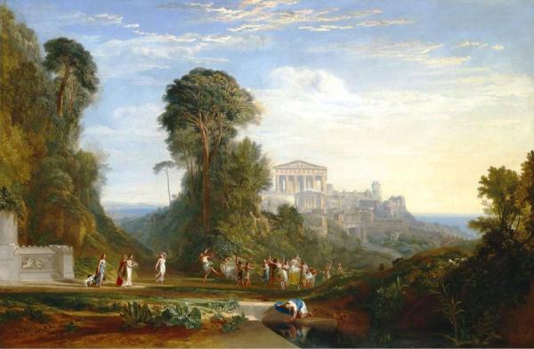The Temple Of Jupiter Panellenius Restored by Joseph Mallord William Turner