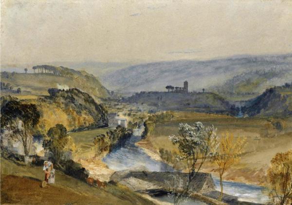 The Valley Of Washnurn And Leathley Church by Joseph Mallord William Turner
