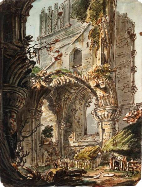 The West Tower Of Malmesbury Abbey by Joseph Mallord William Turner