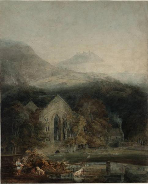 Valle Crucis Abbey, With Dinas Brân by Joseph Mallord William Turner