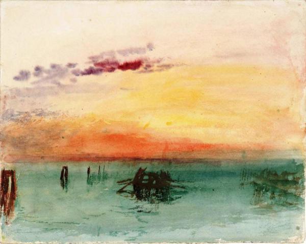 Venice, Looking Across The Lagoon At Sunset by Joseph Mallord William Turner