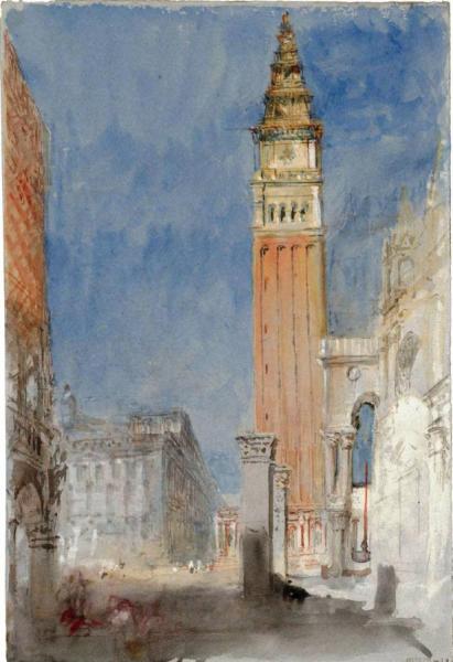 Joseph Mallord William Turner Venice, The Campanile Of San Marco, With The Pilastri Acritani, From The Porta Della Carta