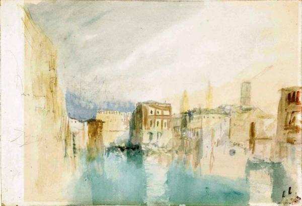 Venice, The Grand Canal Looking Towards The Pescaria And The Fabbriche Nuove by Joseph Mallord William Turner