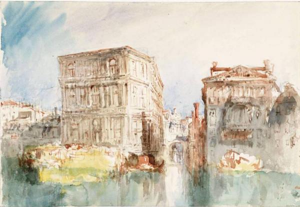 Venice, The Palazzo Grimani And The Palazzo Cavalli On The Grand Canal, With The Rio San Luca by Joseph Mallord William Turner